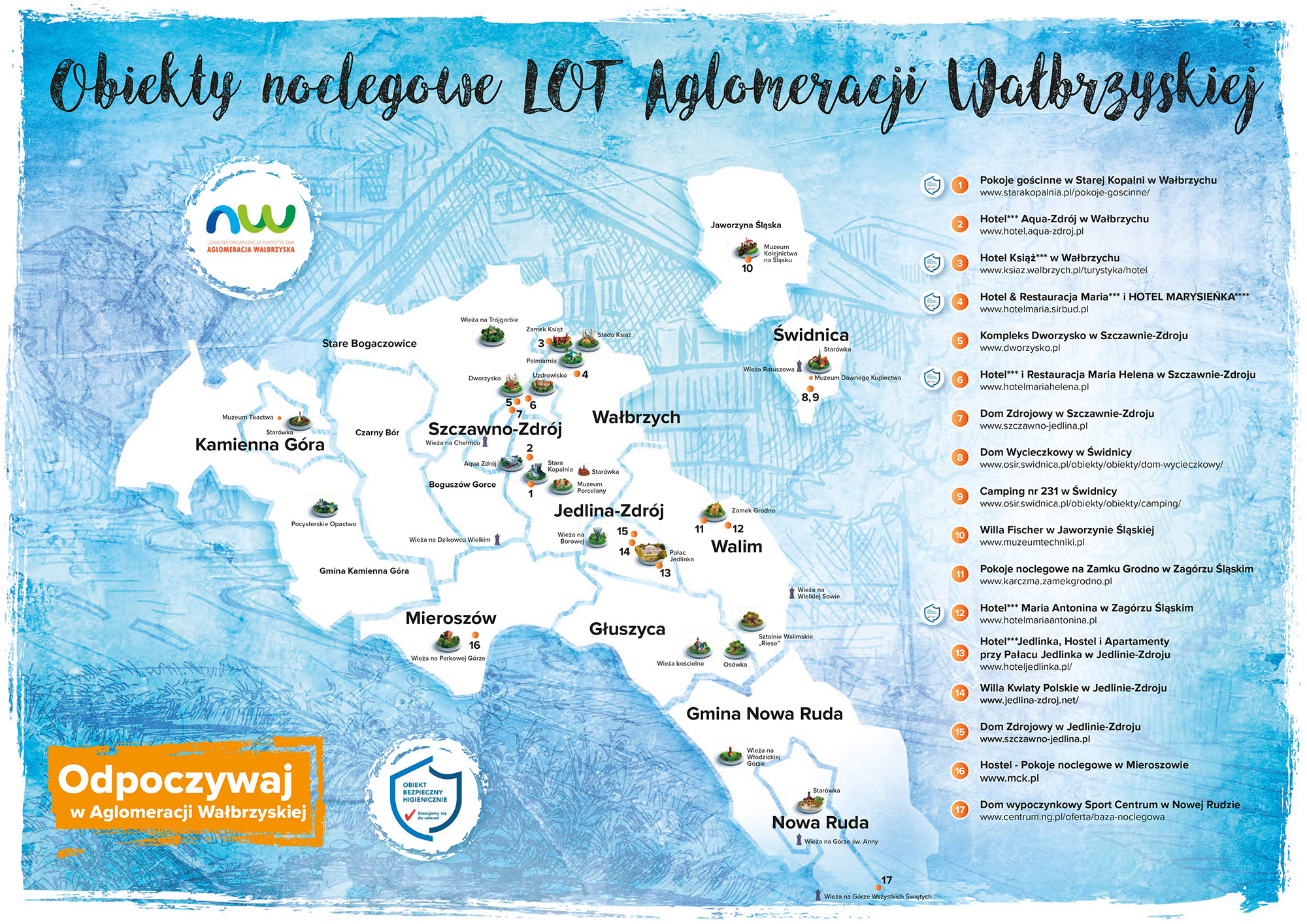 Mapa Obiekty Noclegowe LOT AW 2021